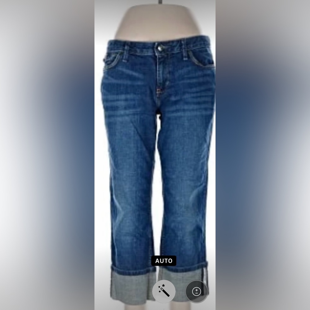 Banana Republic Blue Cropped and Cuffed Jeans